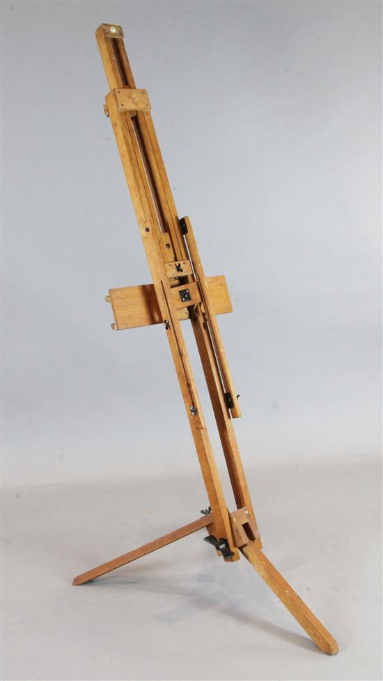 A Winsor & Newton beech easel, from the studio of Edgar Holloway